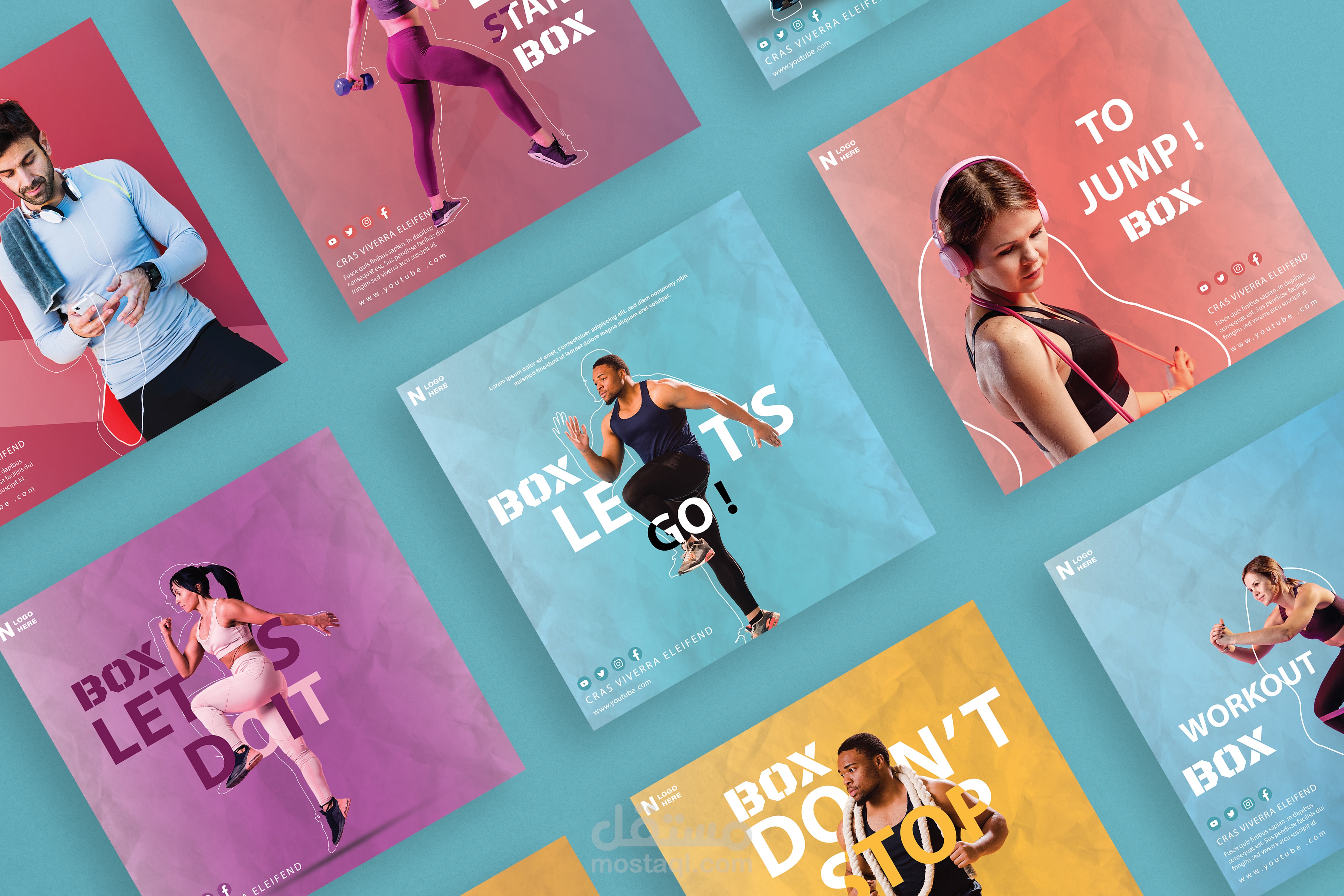 تصميم سوشيال ميديا اعلان عن نادي رياضي