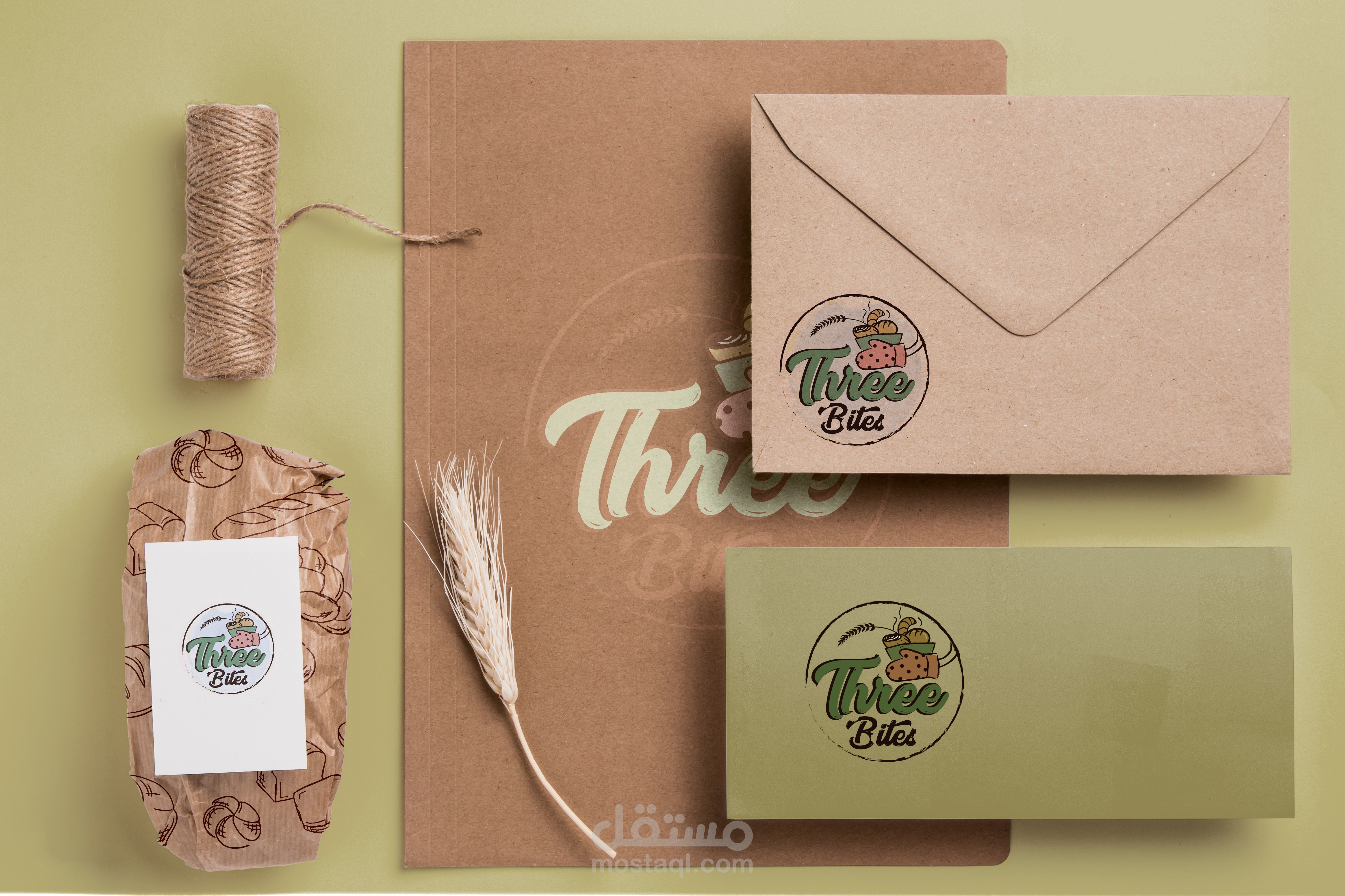 تصميم شعار three bites