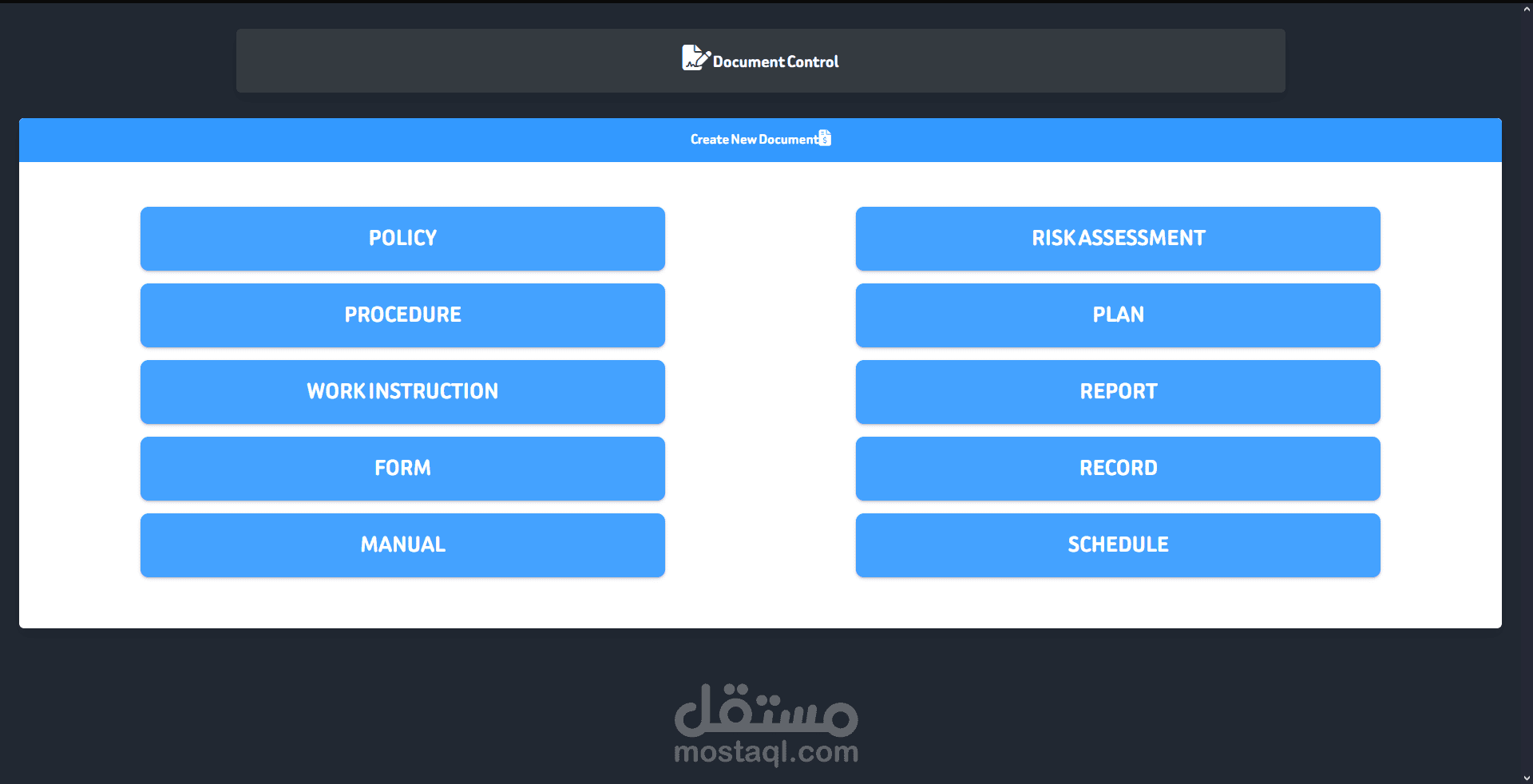 document control system with file management