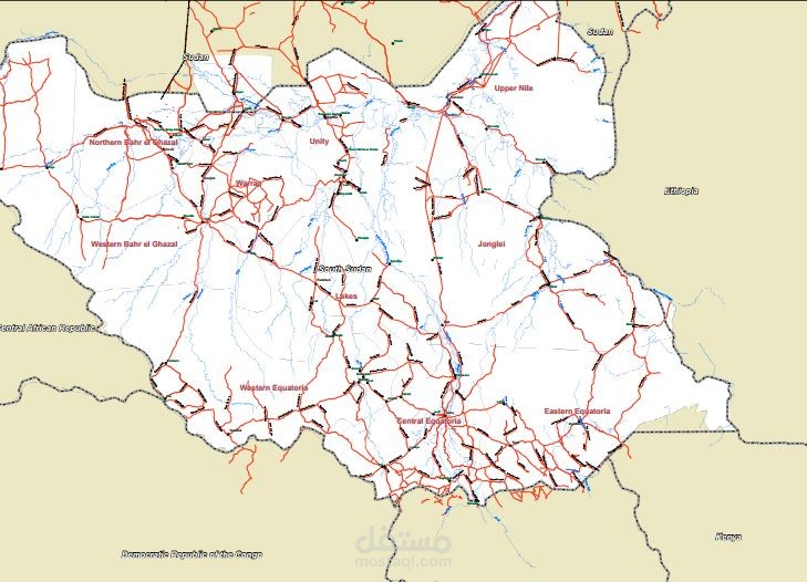 خريطة عامة جنوب السودان