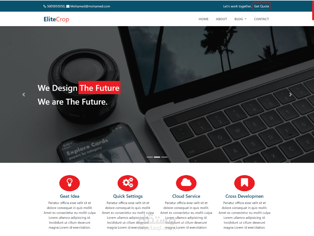 Modern Website builded by Bootstrap