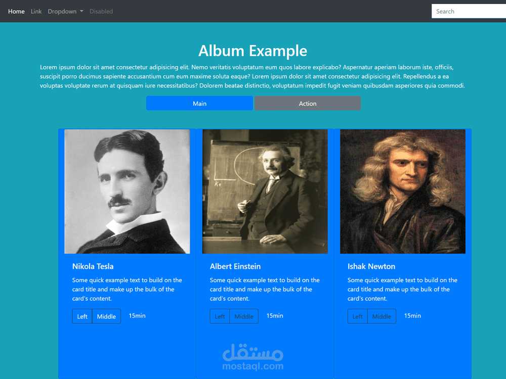 Bootstrap 4 landing Page
