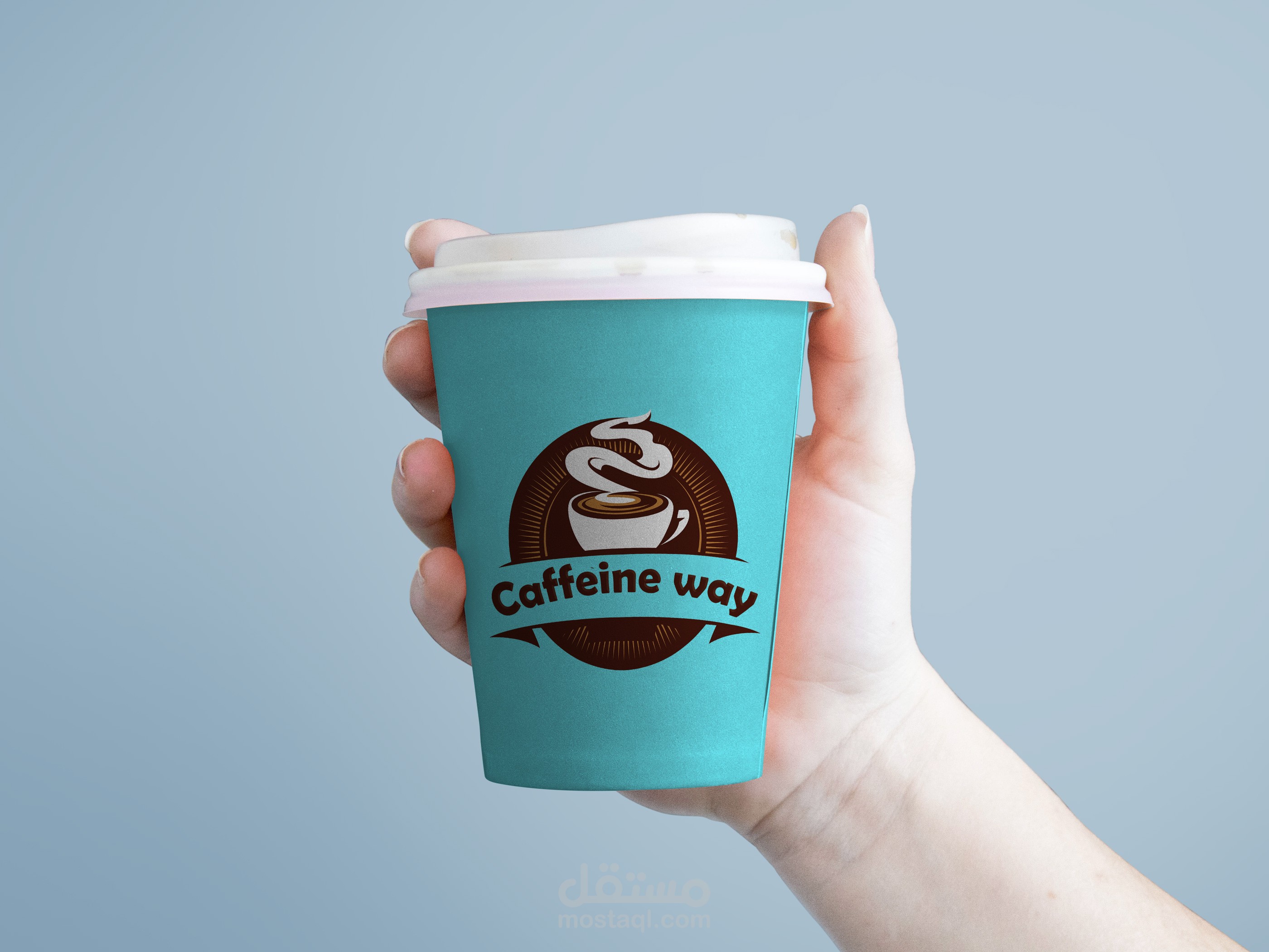 شعار caffeine way لمقهى