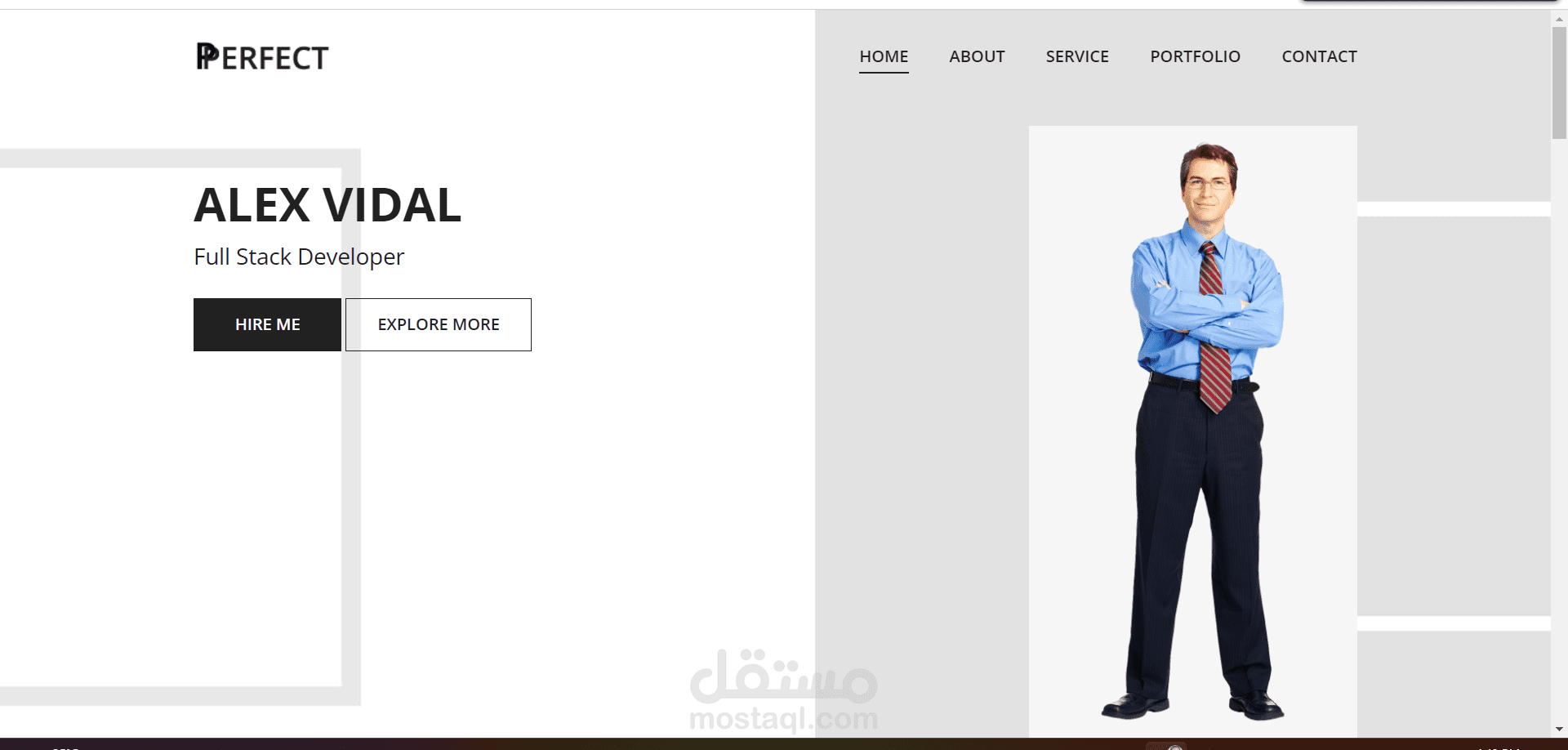 تطوير صفحة شخصية لاظهار مهاراته