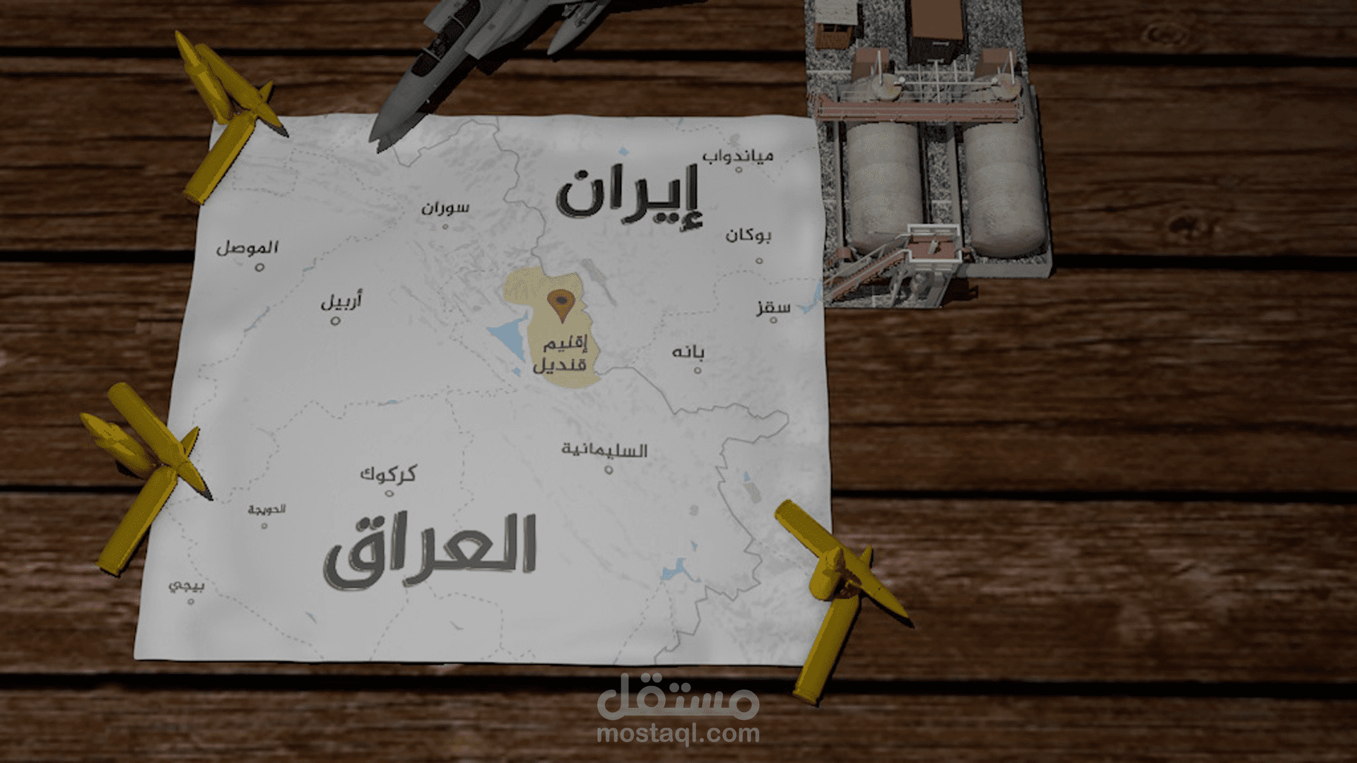 خريطة ورقية بتصميم ثلاثي الأبعاد