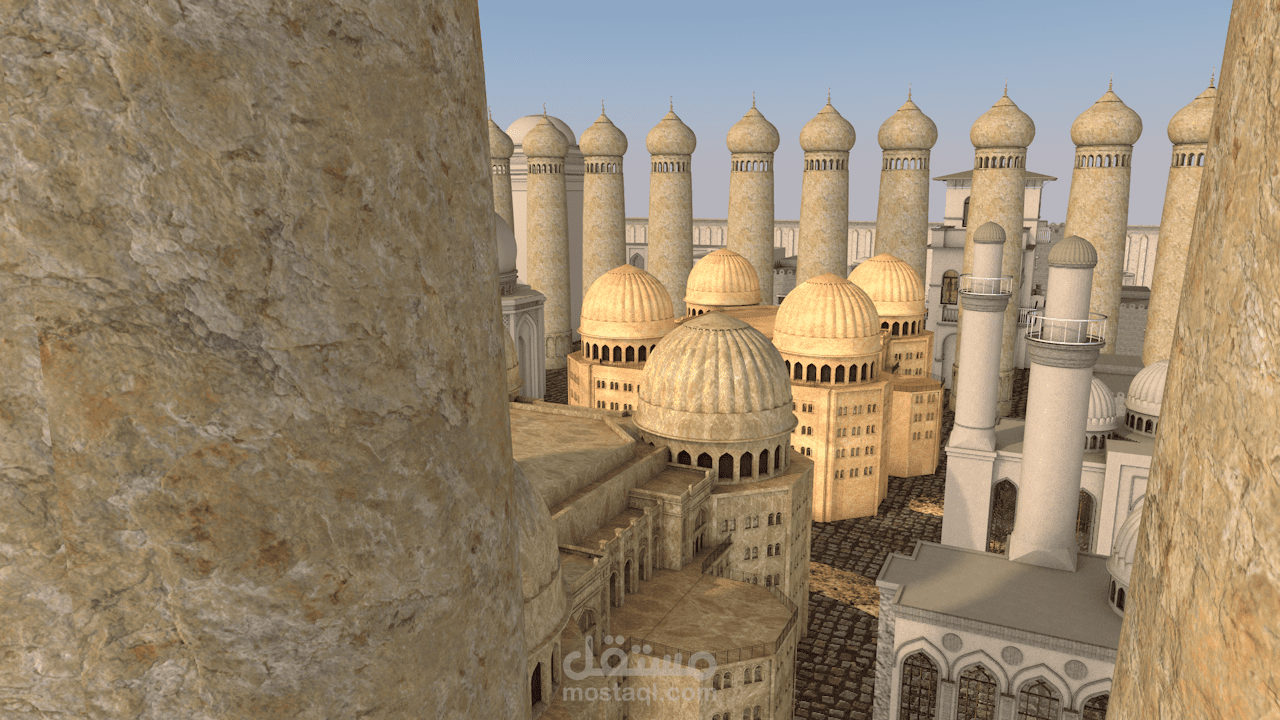 التصميم الأولي من شارة البداية الخاصة ببرنامج قطوف من التاريخ الإسلامي