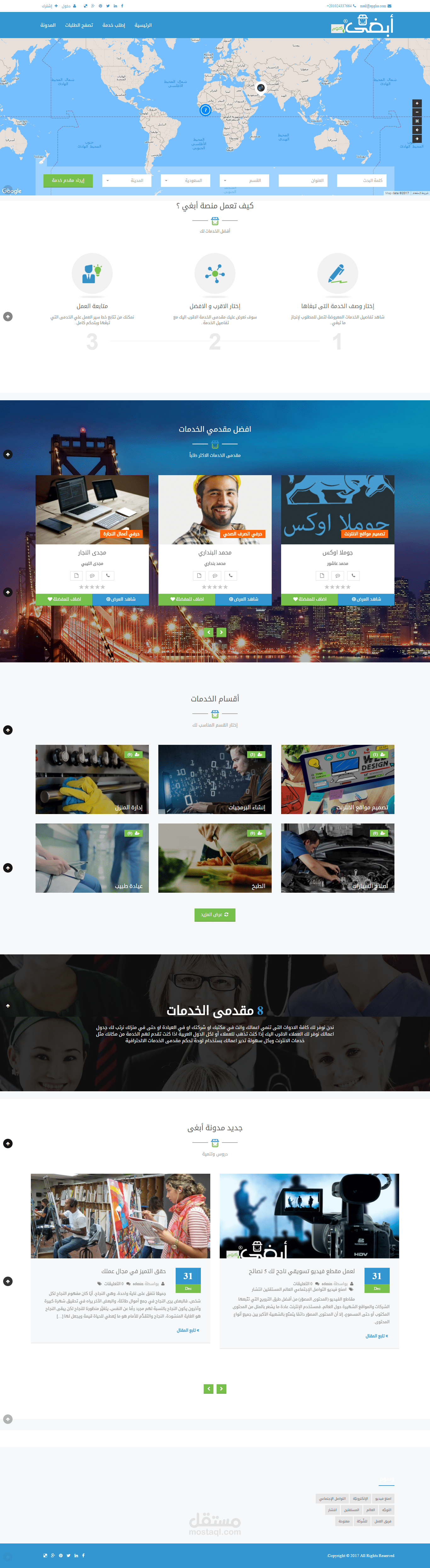 أبغى منصة بيع وشراء الخدمات مزيج مستقل وخمسات