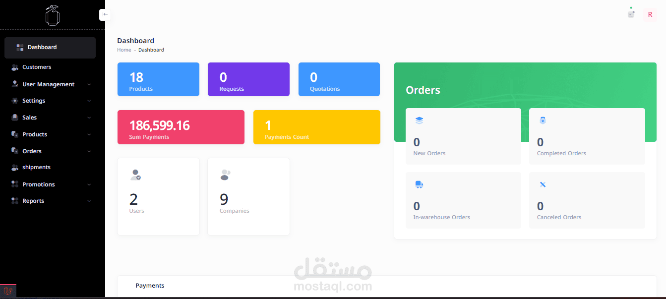 منصة متخصصة في توصيل طلبات العملاء