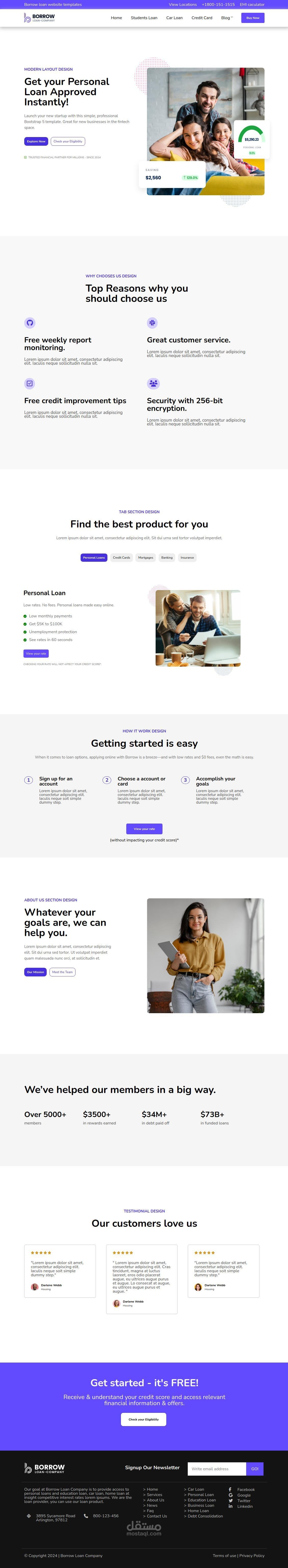 مشروع صفحة ويب باستخدام HTML