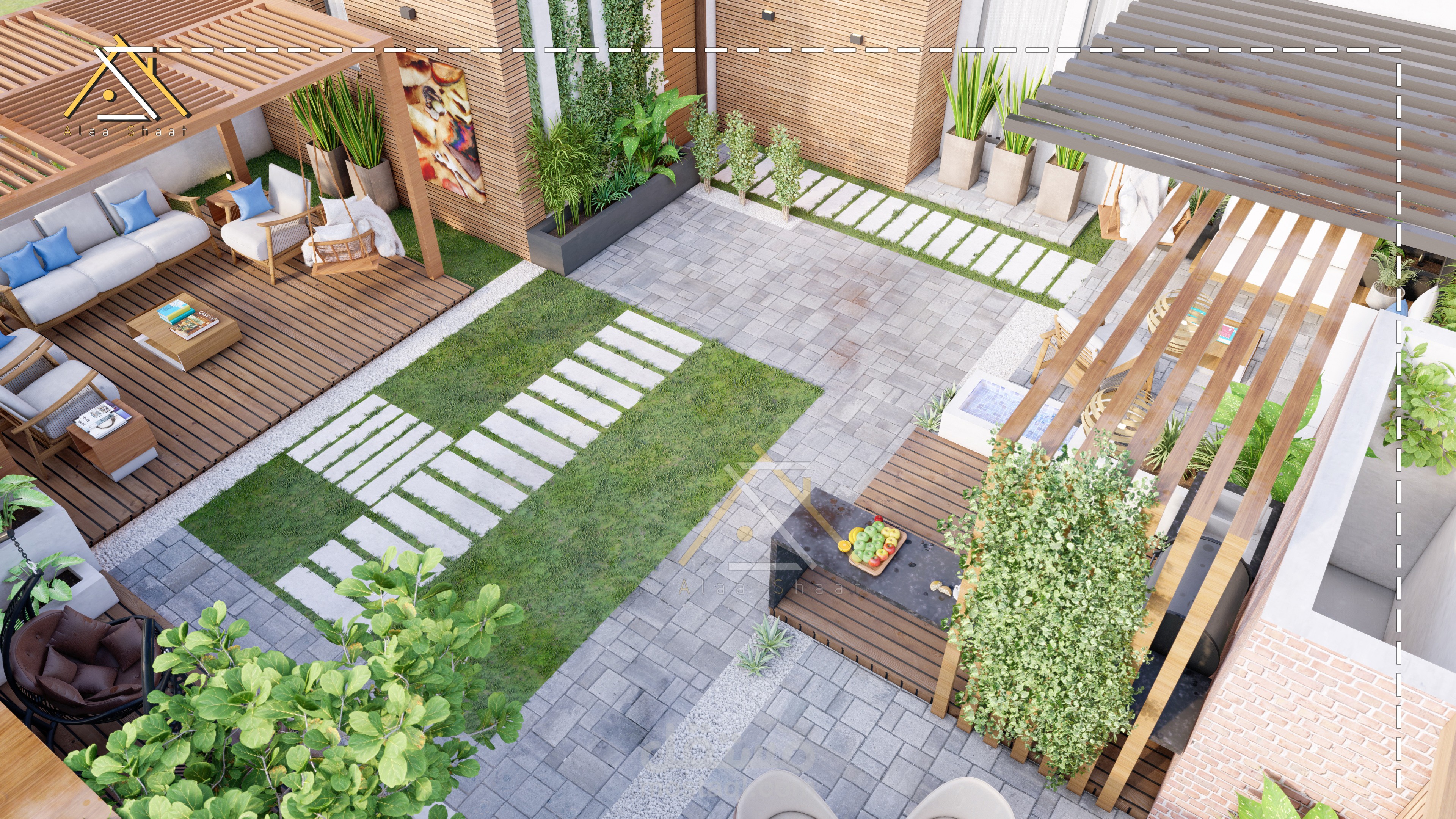 تصميم حديقة سطح - السعودية -