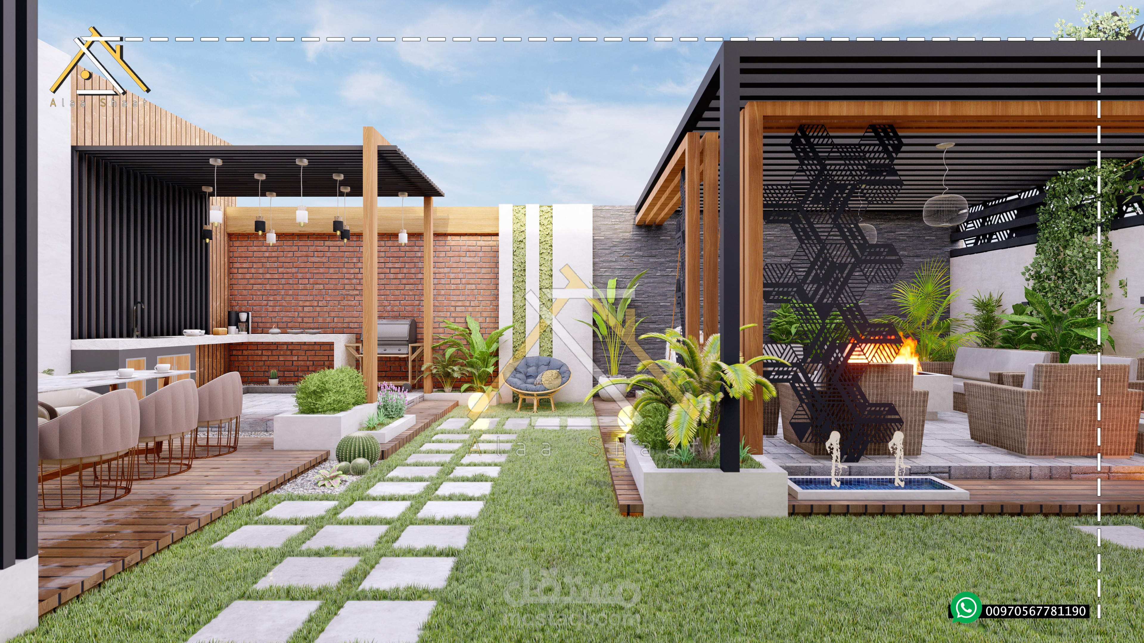 تصميم حديقة سطح - السعودية -