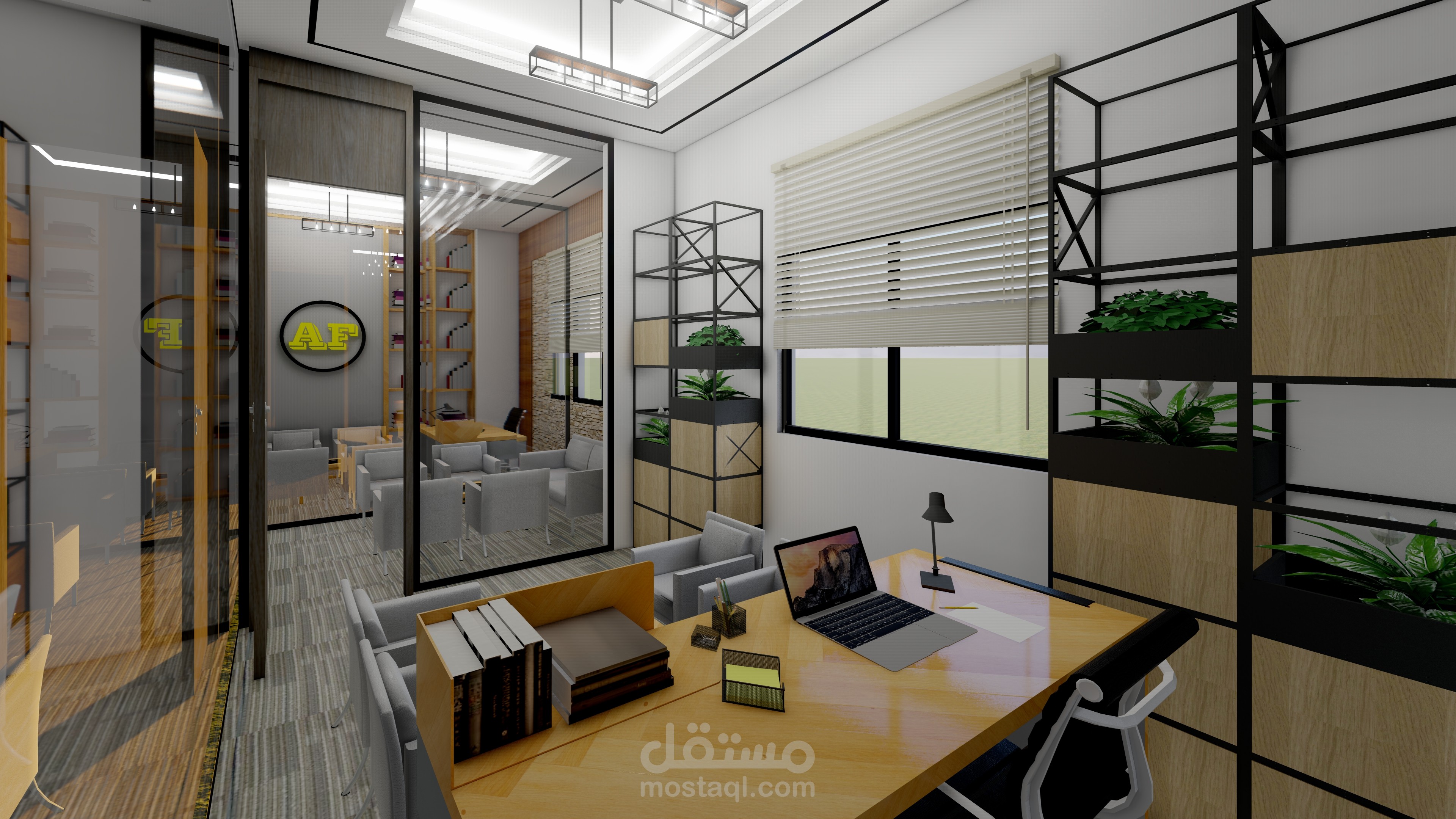 تصميم داخلي لمكتب هندسي