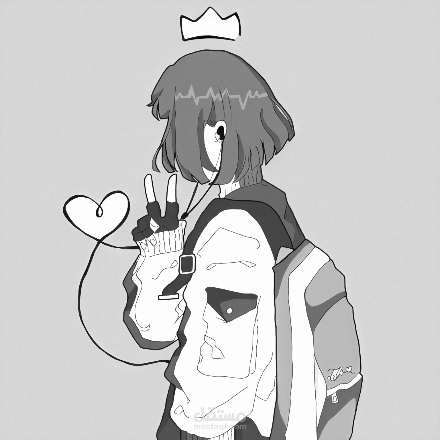 لوحة كارتونية فتاة أنمي