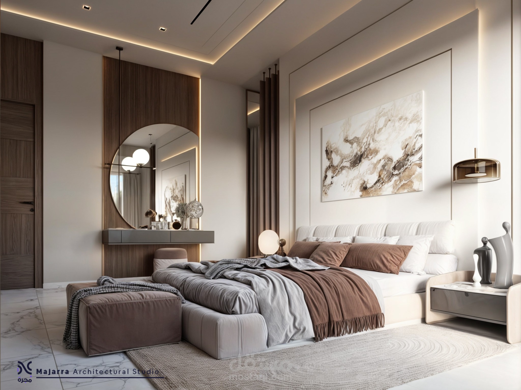 تصميم غرفة نوم ماستر 3D max