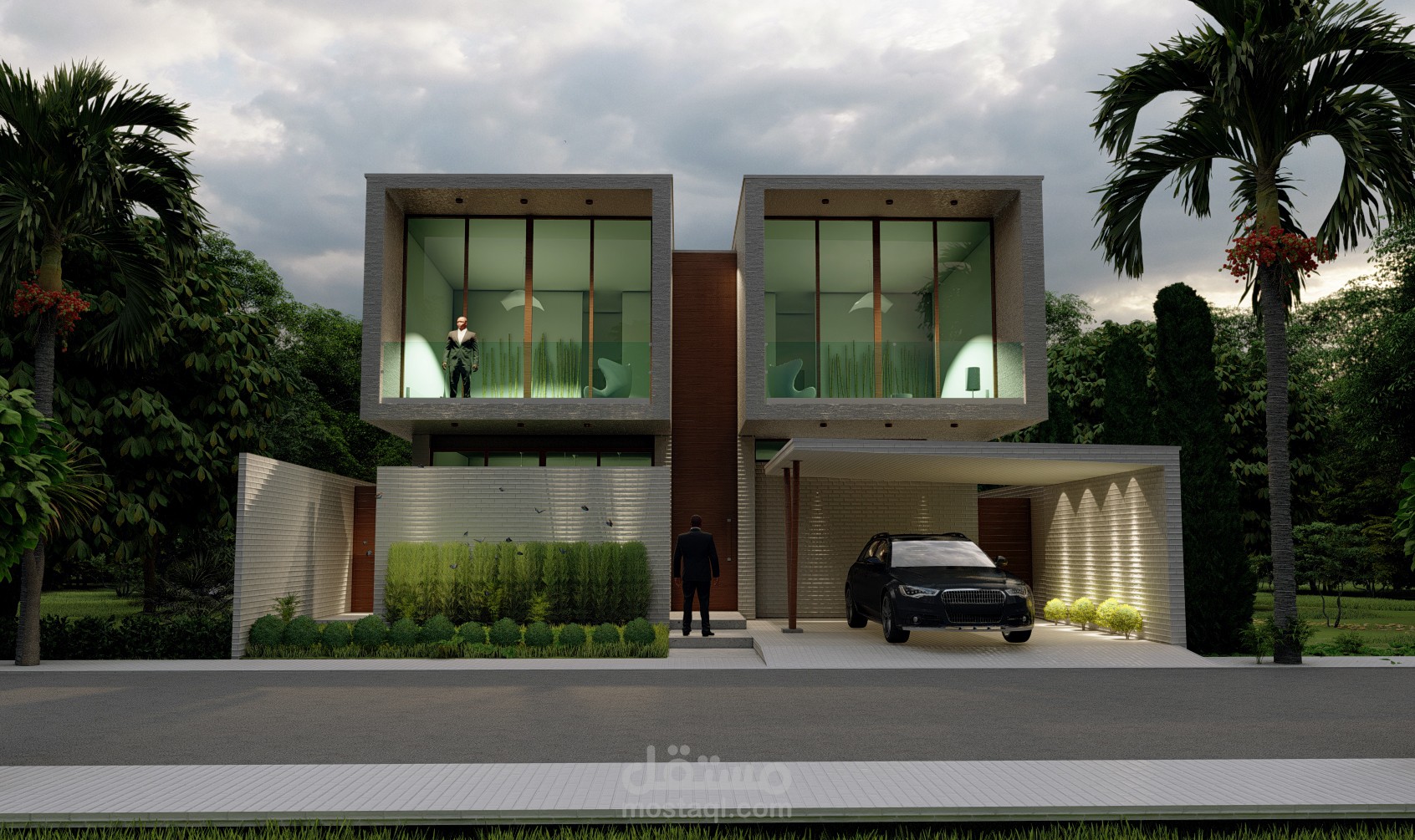 تصميم واجهة فيلا سكنية