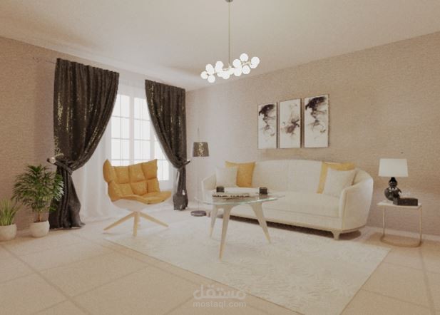 تصميم لغرفة معيشة مودرن