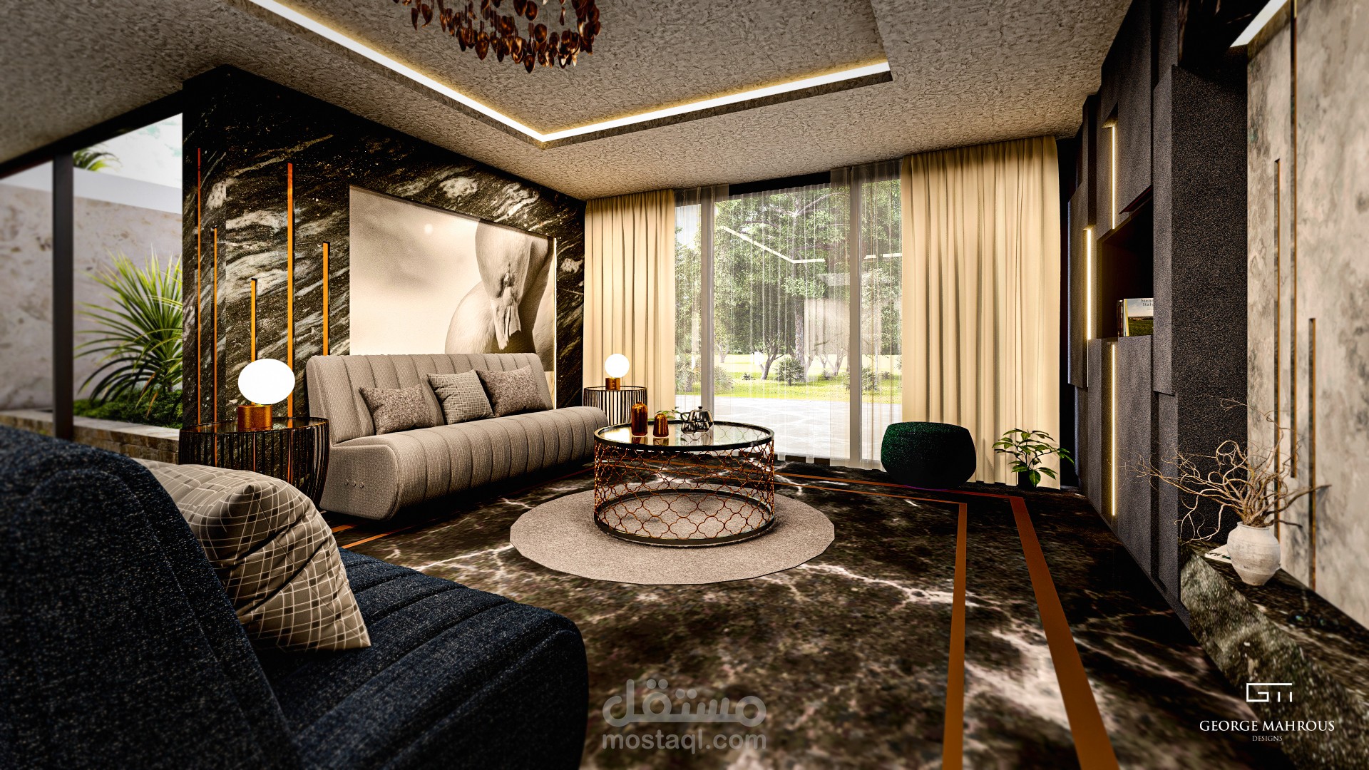 تصميم غرفة معيشة