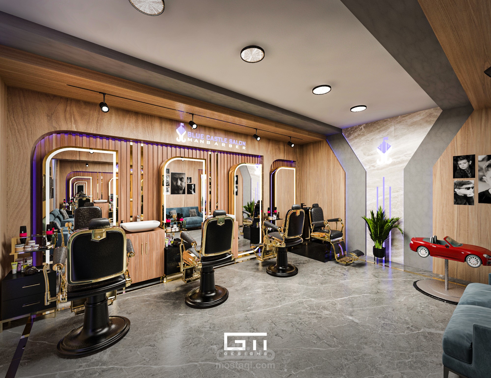 BLUE CASTLE BARBER MAN SALON