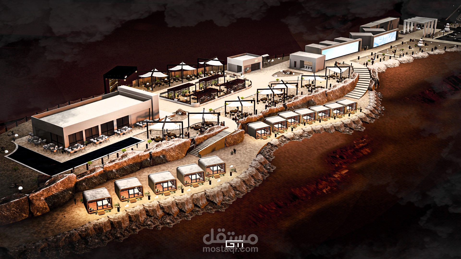 تصميم خارجى للاجواء الشتوية لمنطقة أرياش