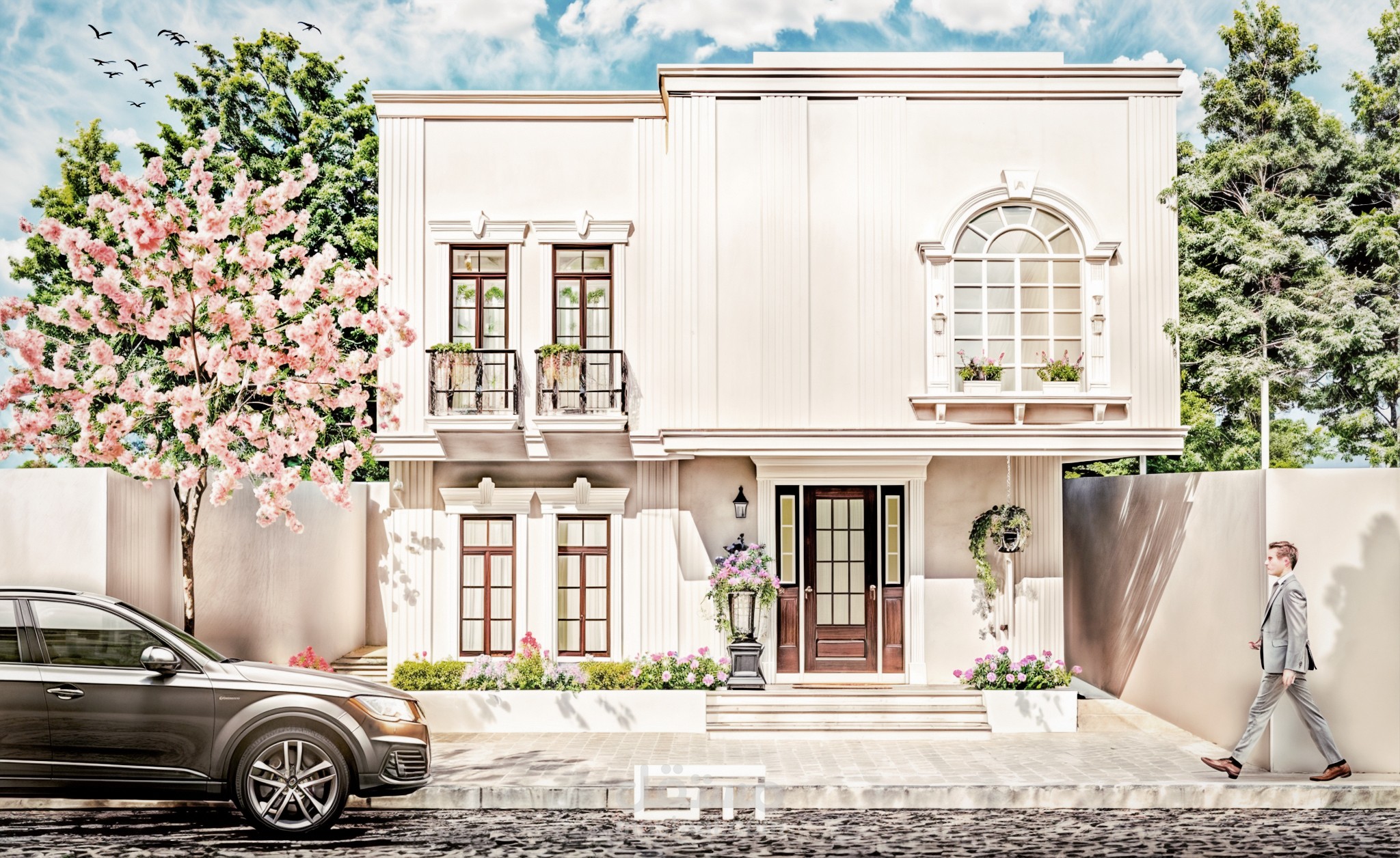 تصميم واجهه فيلا سكنية