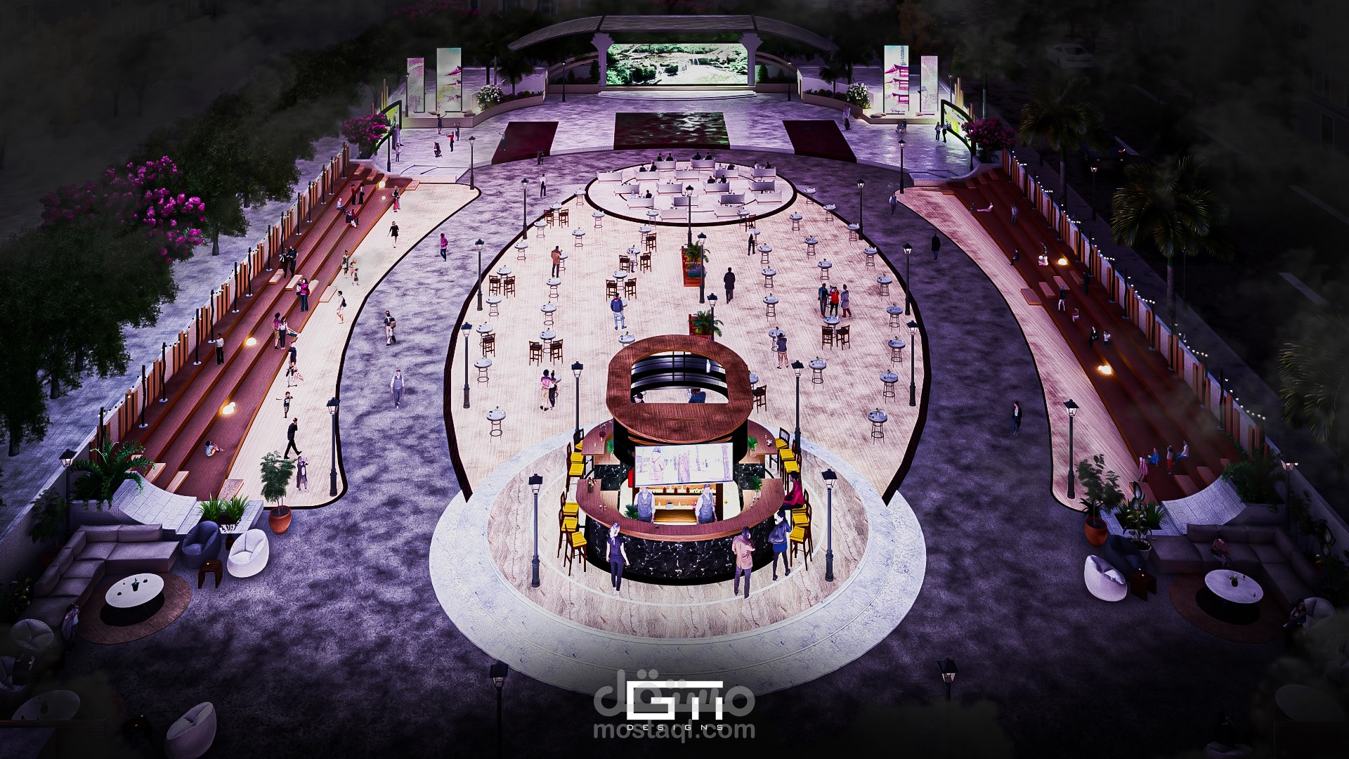 تصميم منطقة فاعليات و احتفالات بالسعودية