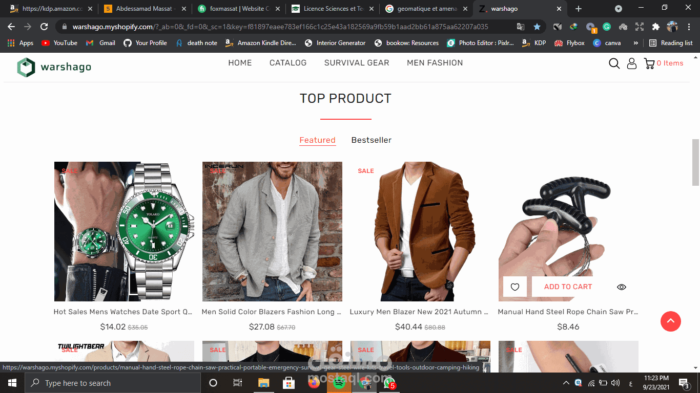 تصميم متجر الكتروني على منصة شوبيفاي