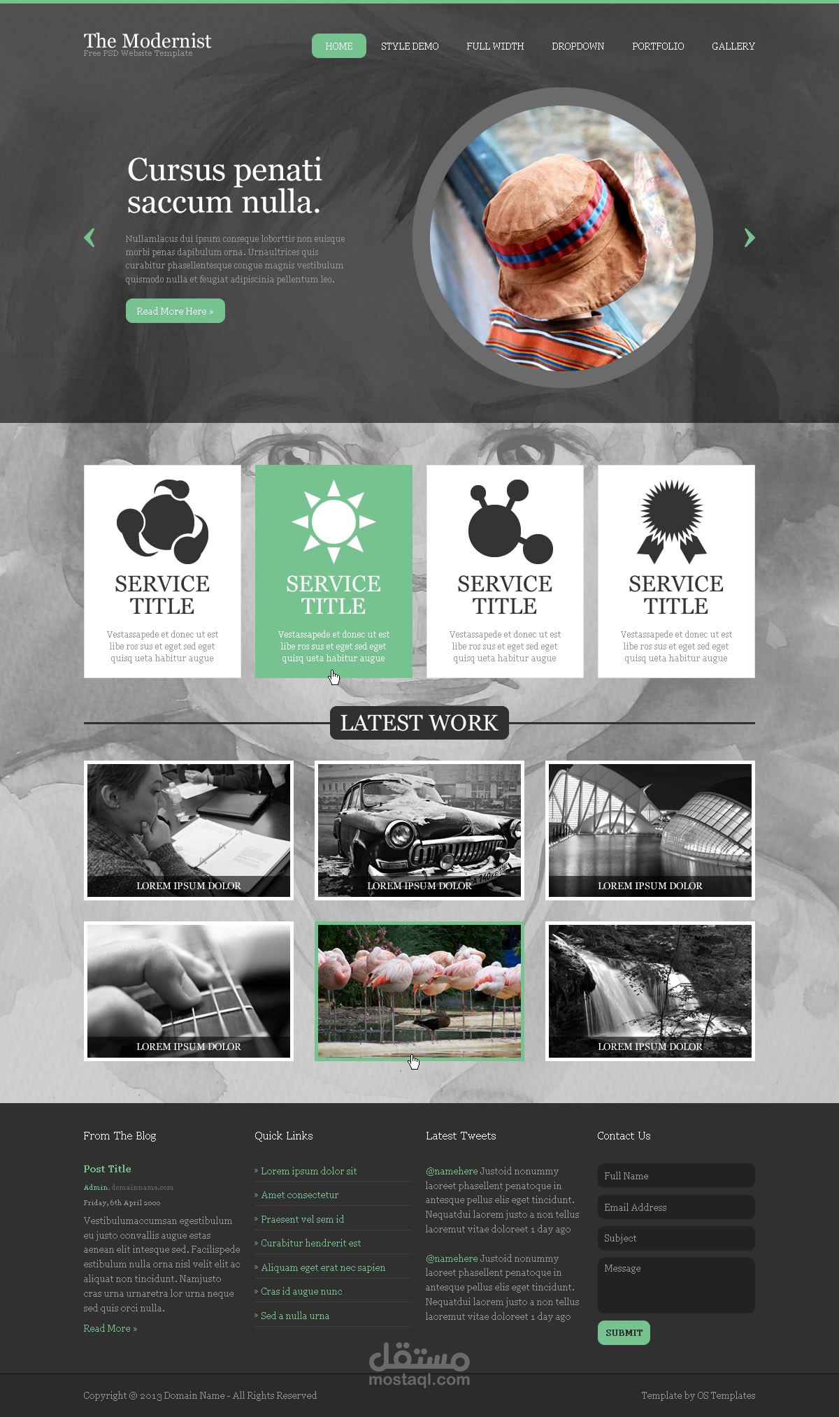 موقع the modernist الجميل