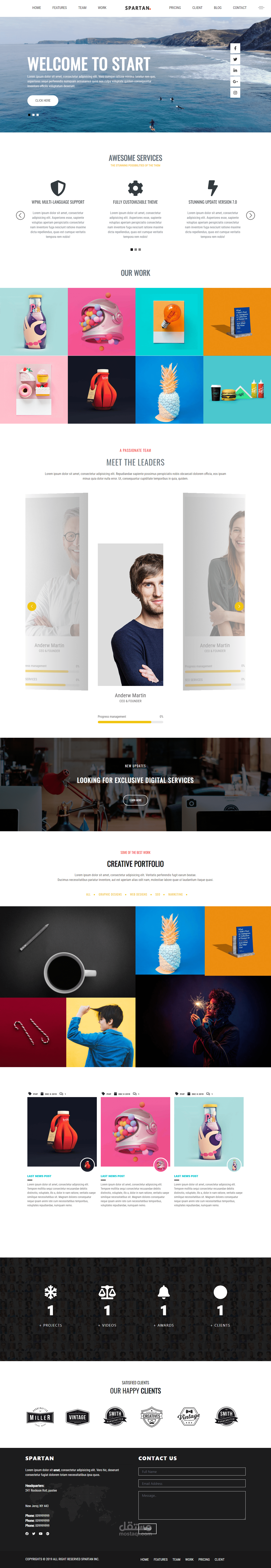 تصميم لصفحة Spartan الجميل جدا جدا