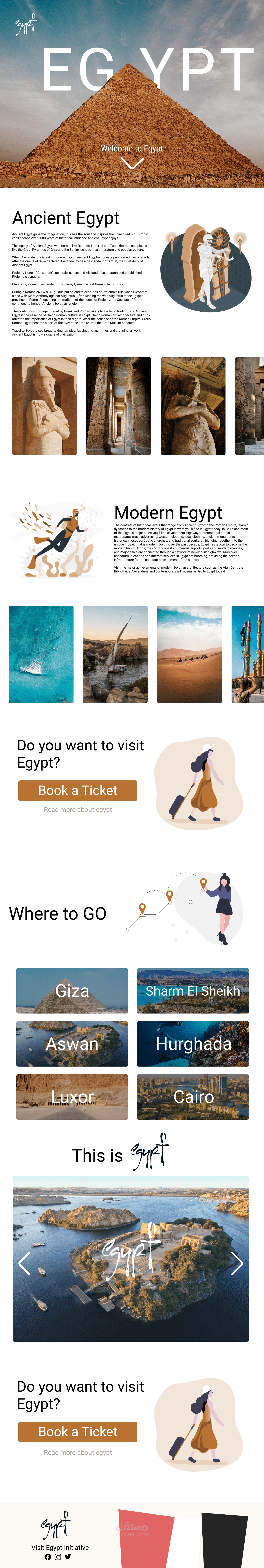 Visit Egypt concept