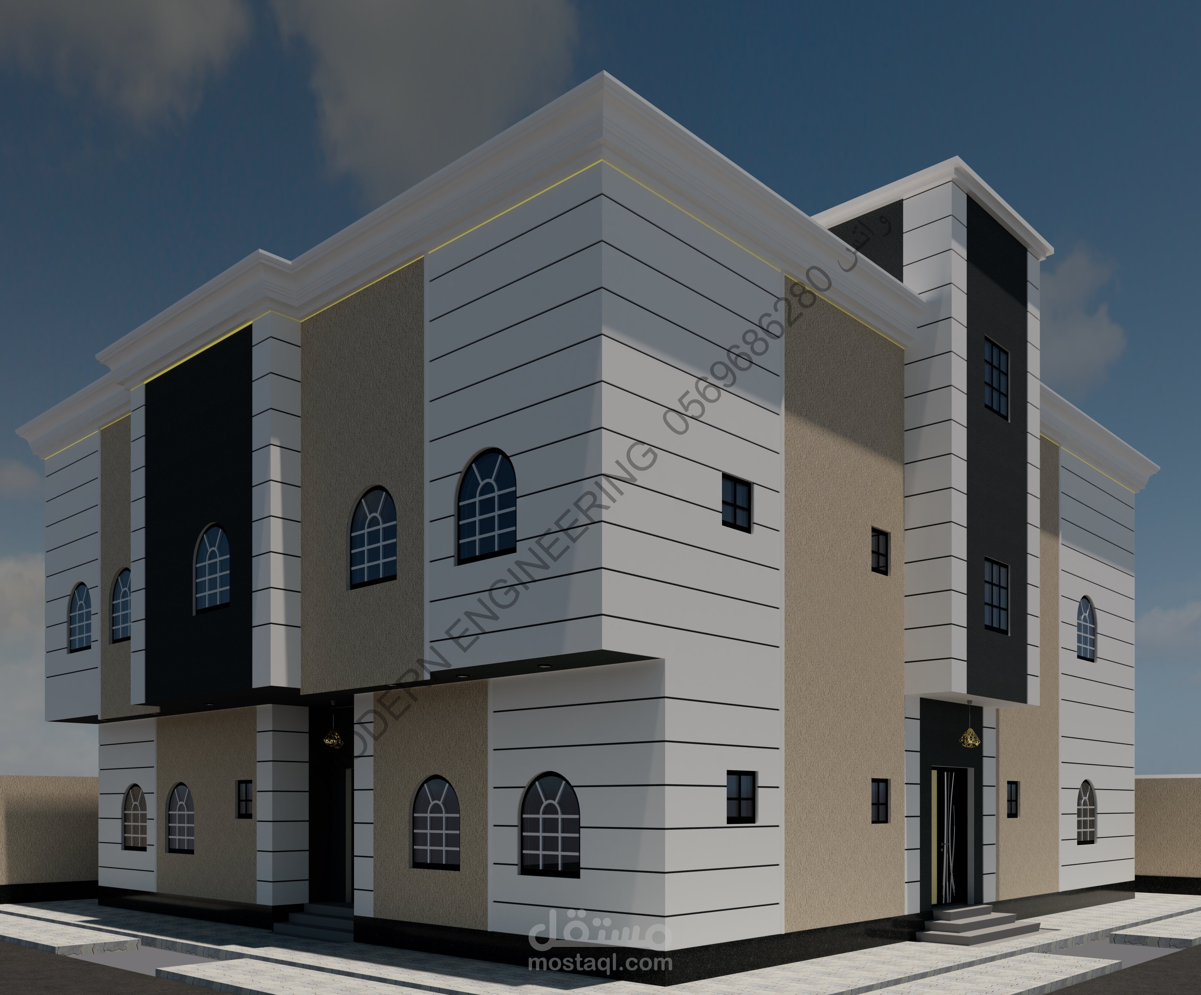 تطوير واجهات منزل دورين بمكة المكرمة