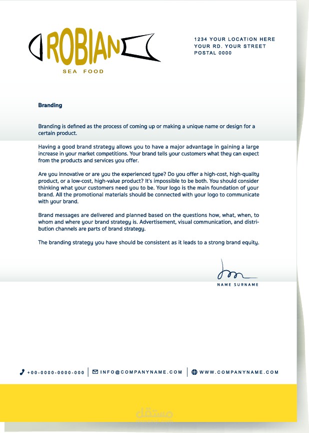 تصميم ليتر هيد وفايل