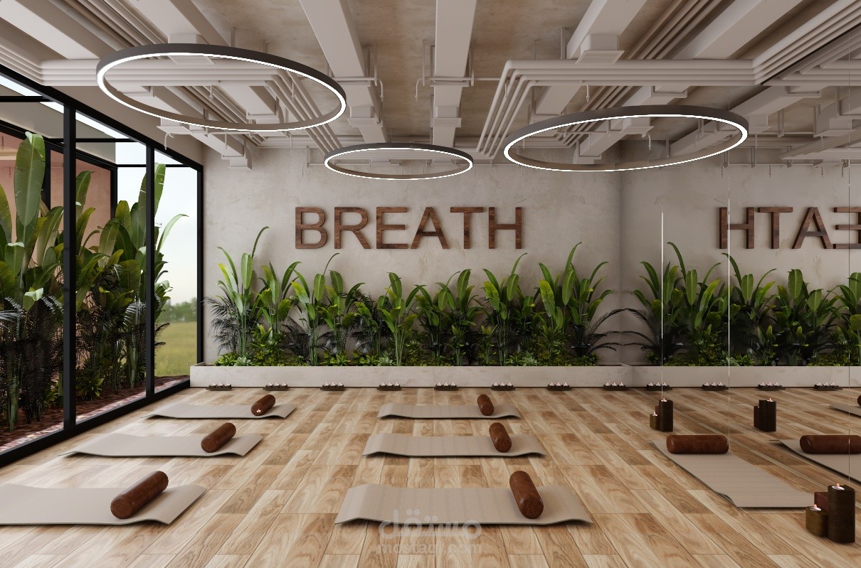 تصميم استديو يوغا مستوحى من BIOPHILIC DESIGN