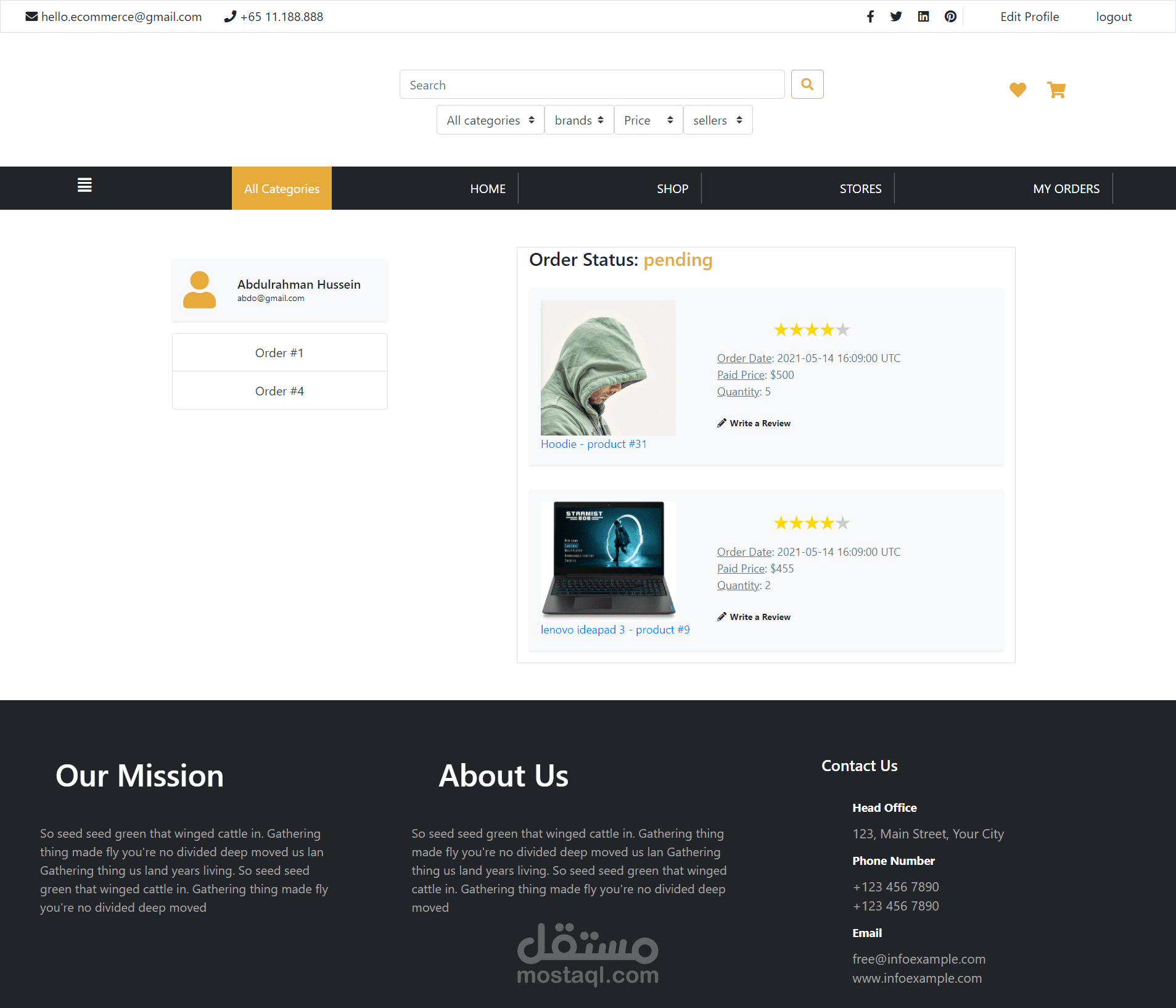 eCommerce Website