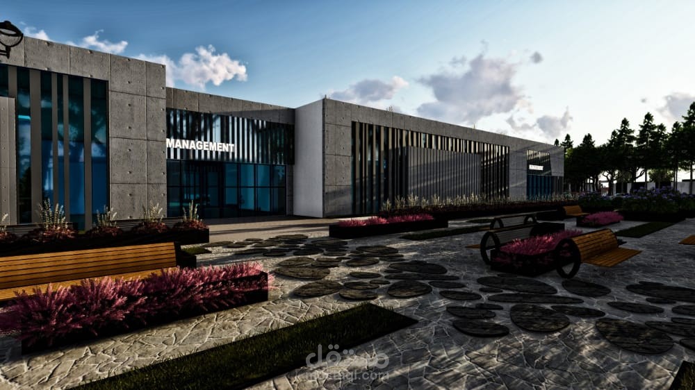 تصميم واجهات ولاندسكيب مركز ثقافي