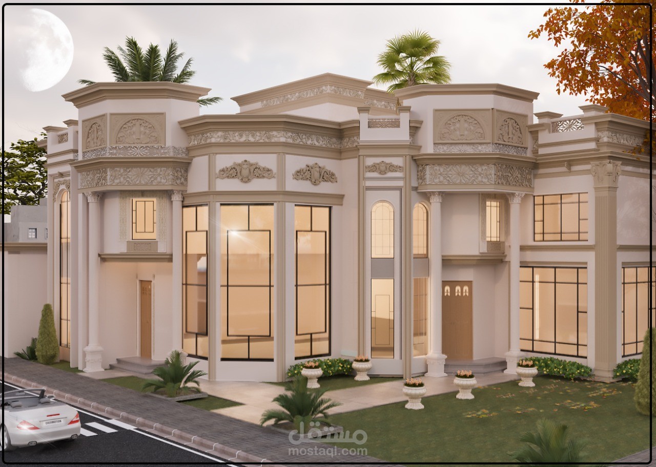 واجهه نيو كلاسيك بالسعودية