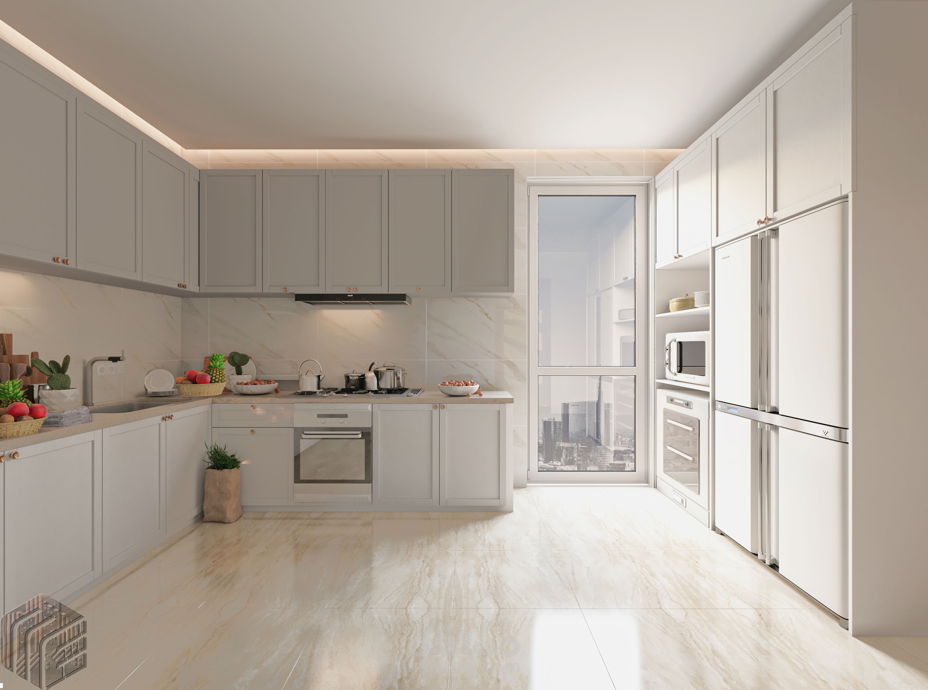 لقطات داخليه لبعض فراغات فيلا غرفة نوم بانوراما ومطبخ ومجلس رجال ومقلط رابط العمل يحتوى على لقطة البانوراما  بالاسفل