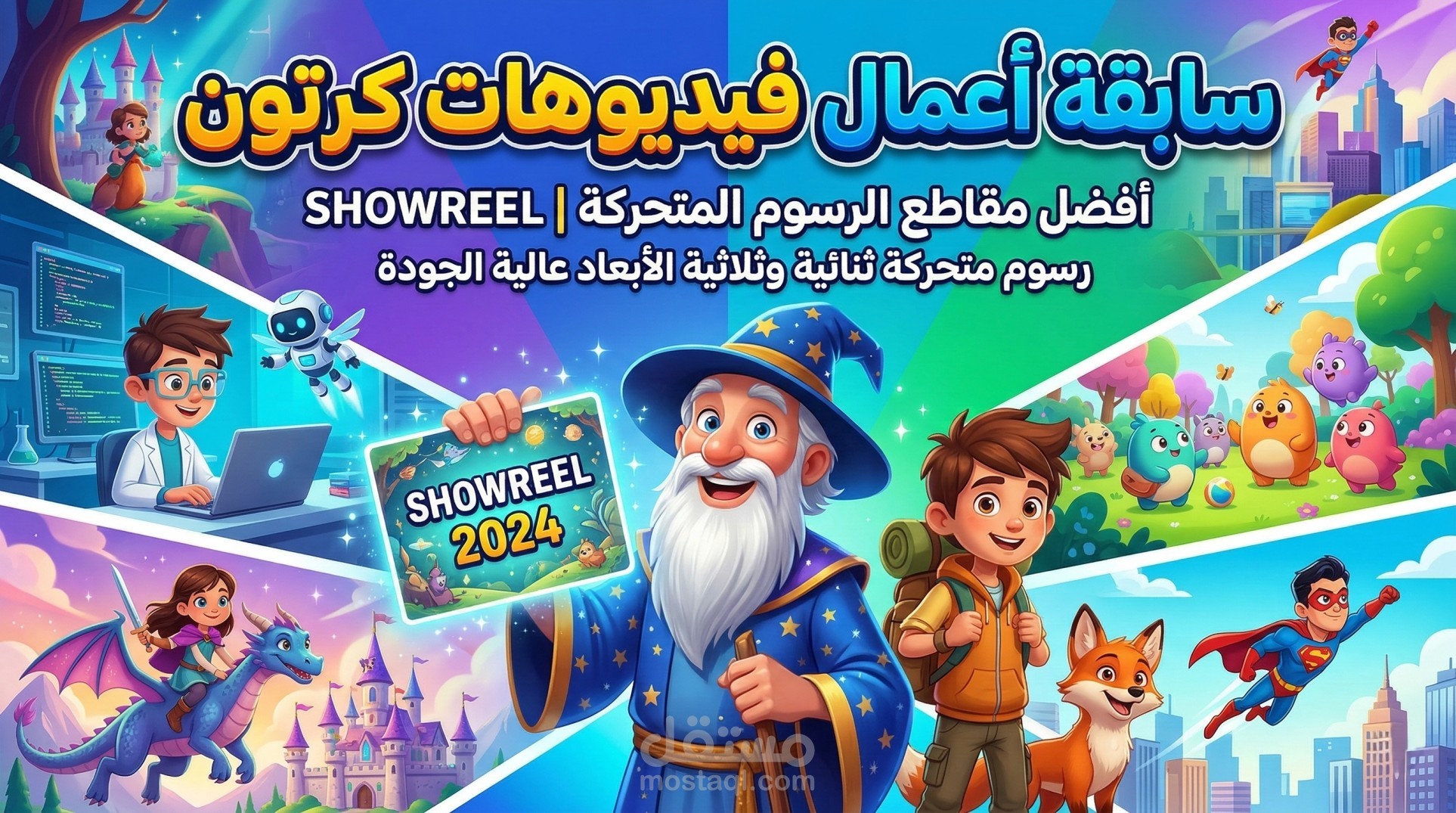 إنتاج وتصميم فيديو كرتون ورسوم متحركة جذاب بالذكاء الاصطناعي