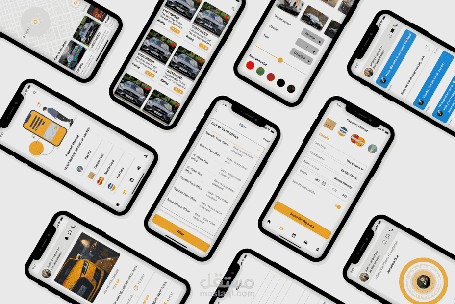 تطبيق تأجير سيارات