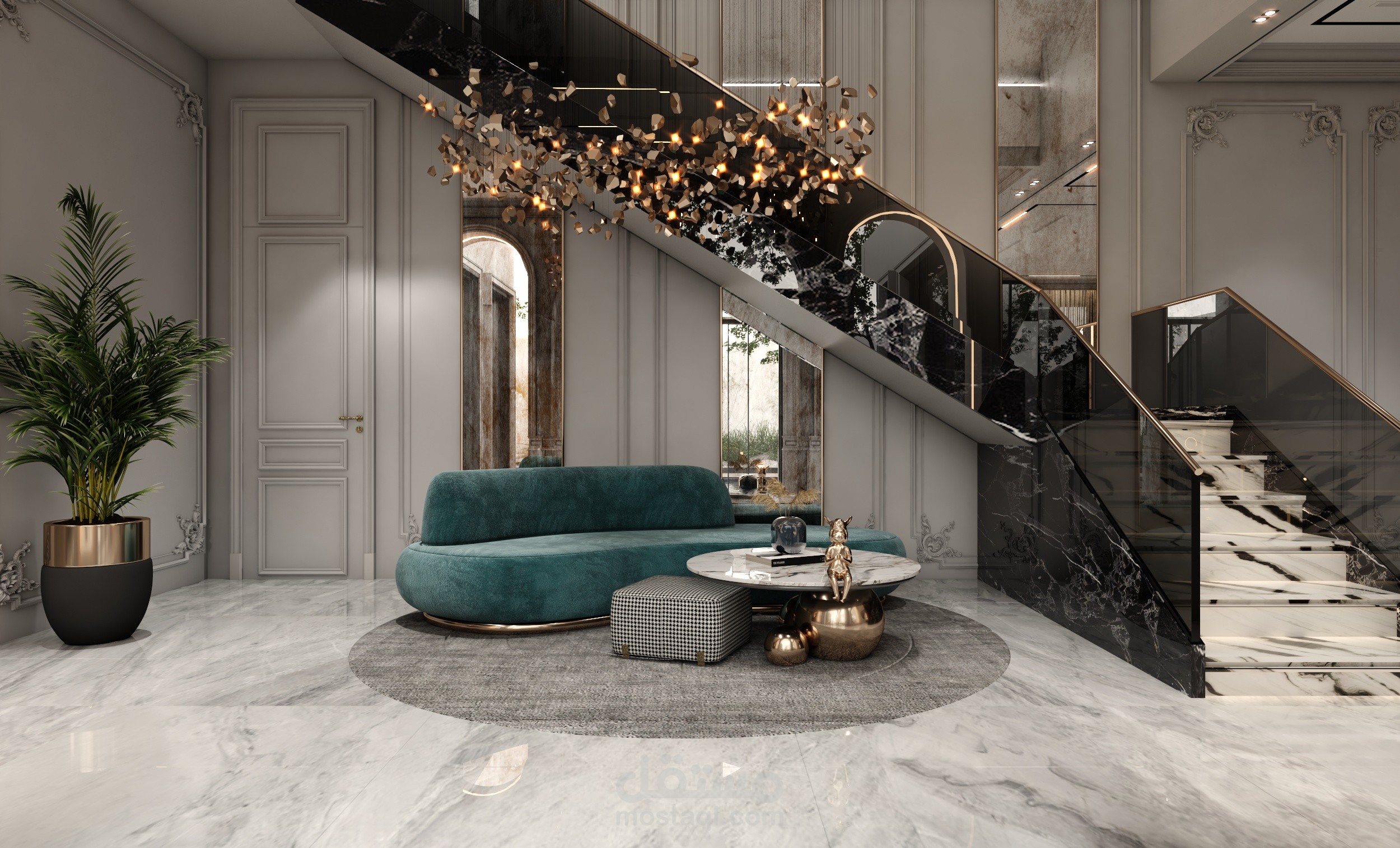 تصميم داخلي لفيلا سكنيه بالرياض