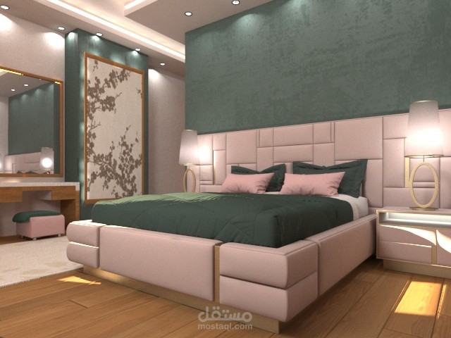 غرفة نوم رئيسية(3dsmax- vray)