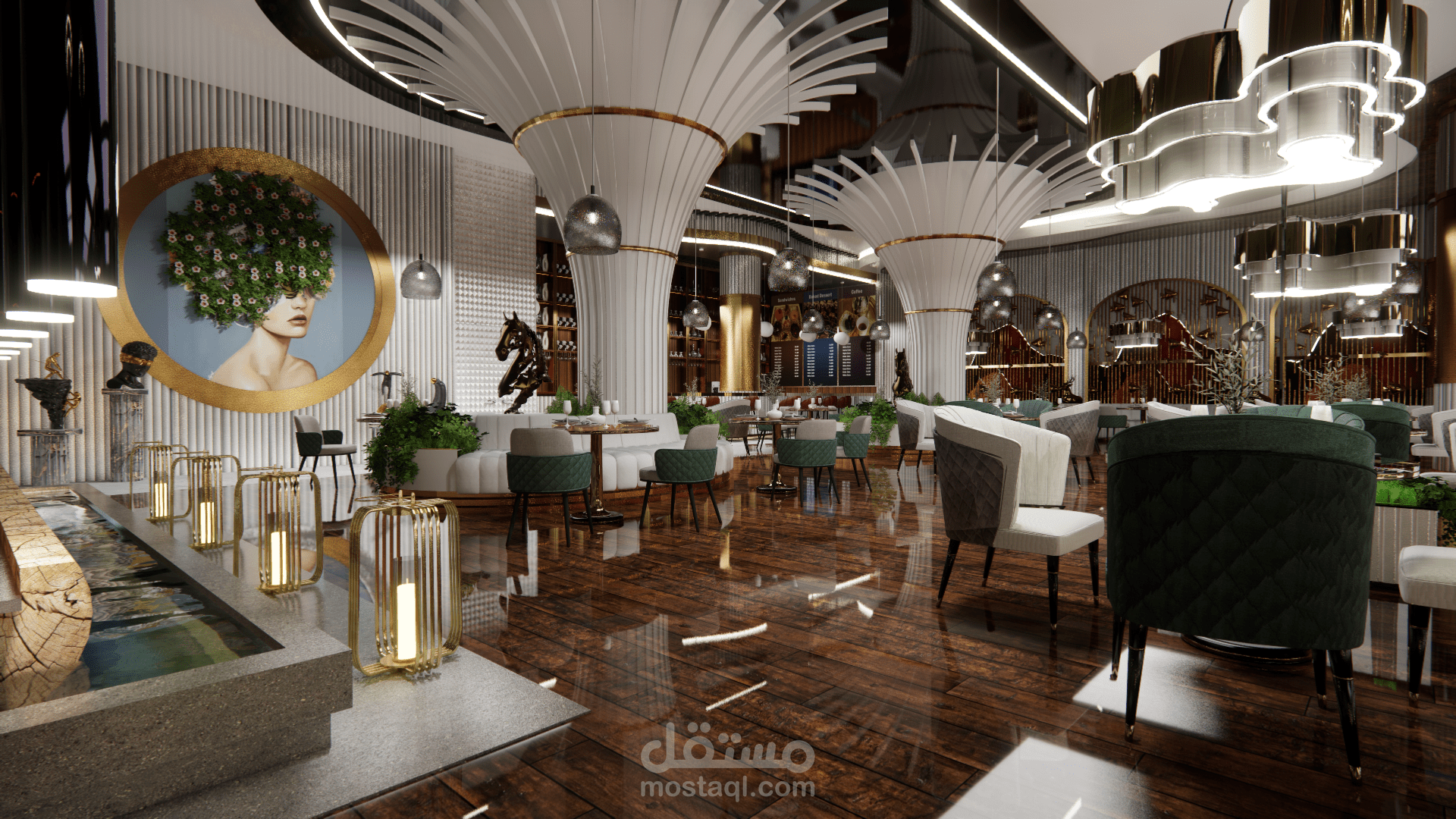 تصميم داخلي احترافي لمطع في السعودية