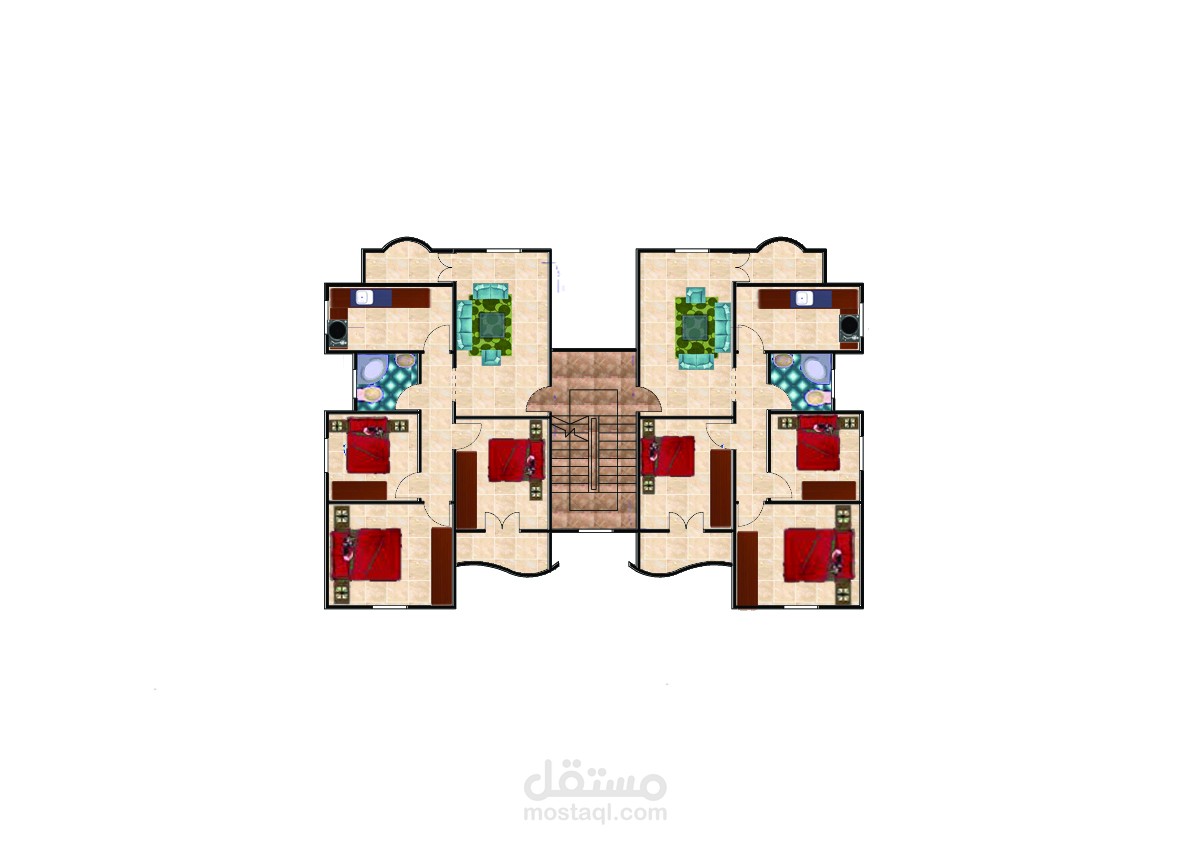 اظهار معماري لمجموعة من المساقط