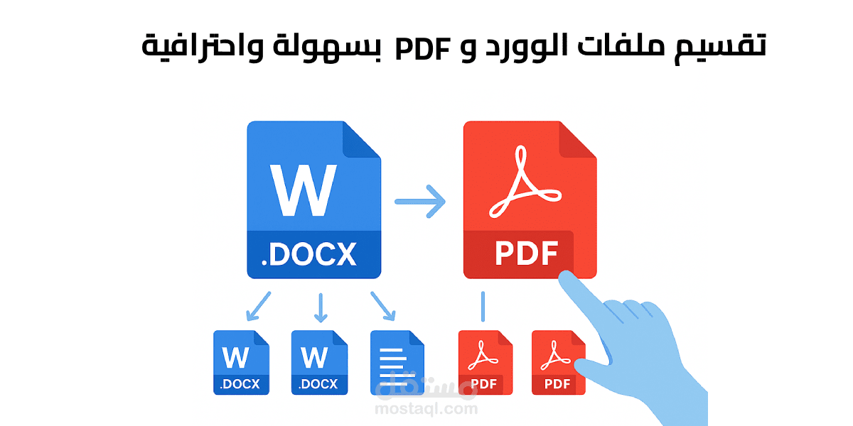 تقسيم ملفات الوورد و PDF بسهولة واحترافية