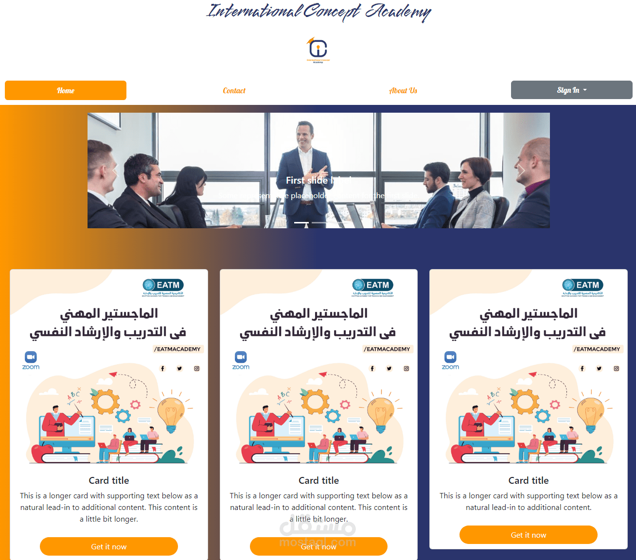 موقع اكاديمية International Concept Academy