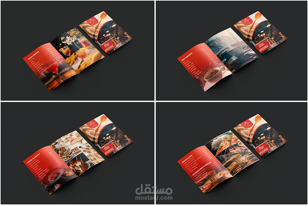 تصميم منيو طعام لمطعم لايت هاوس