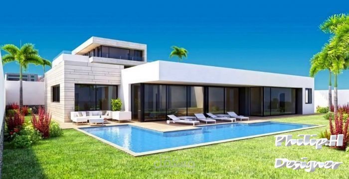 تصميم واجهة فيلا 3D