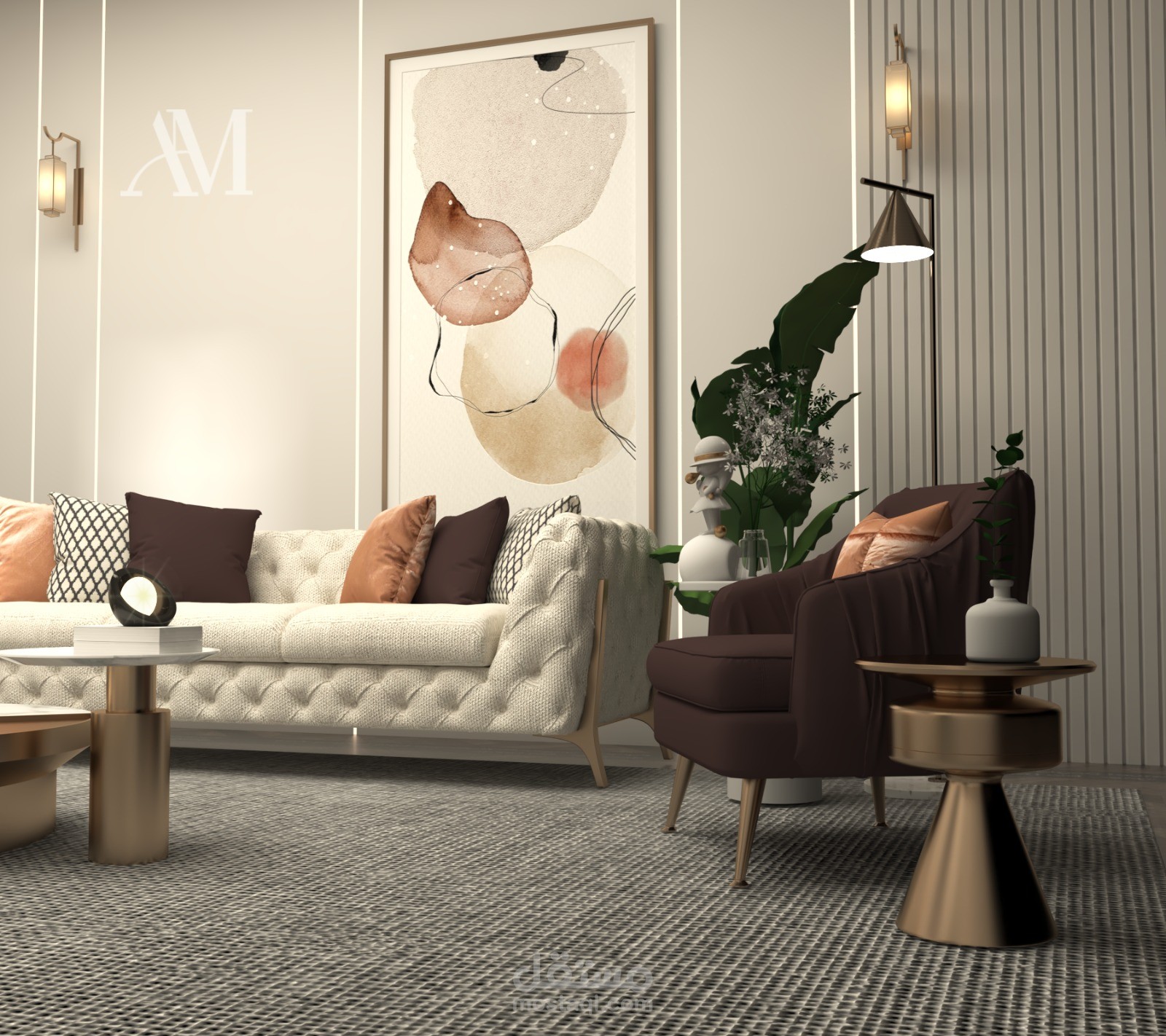 تصميم داخلي لمجلس نساء