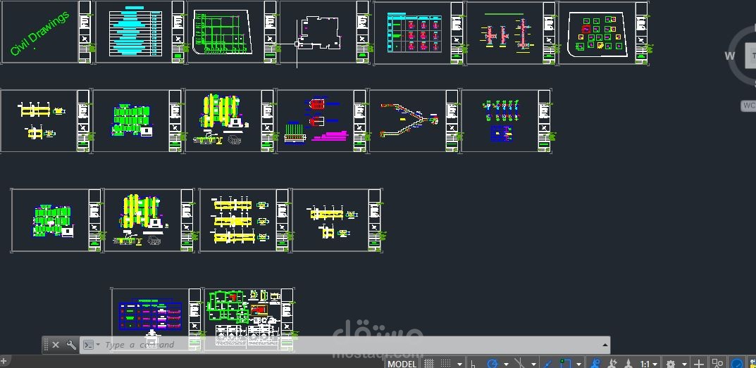 "تصميم مخططات معمارية وانشائية لبيت سكني" باستخدام برامج هندسية "Autocad-Robot"