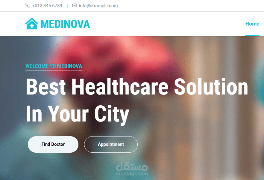 صفحة هبوط متجاوبة لمستشفى - Hospital Landing Page