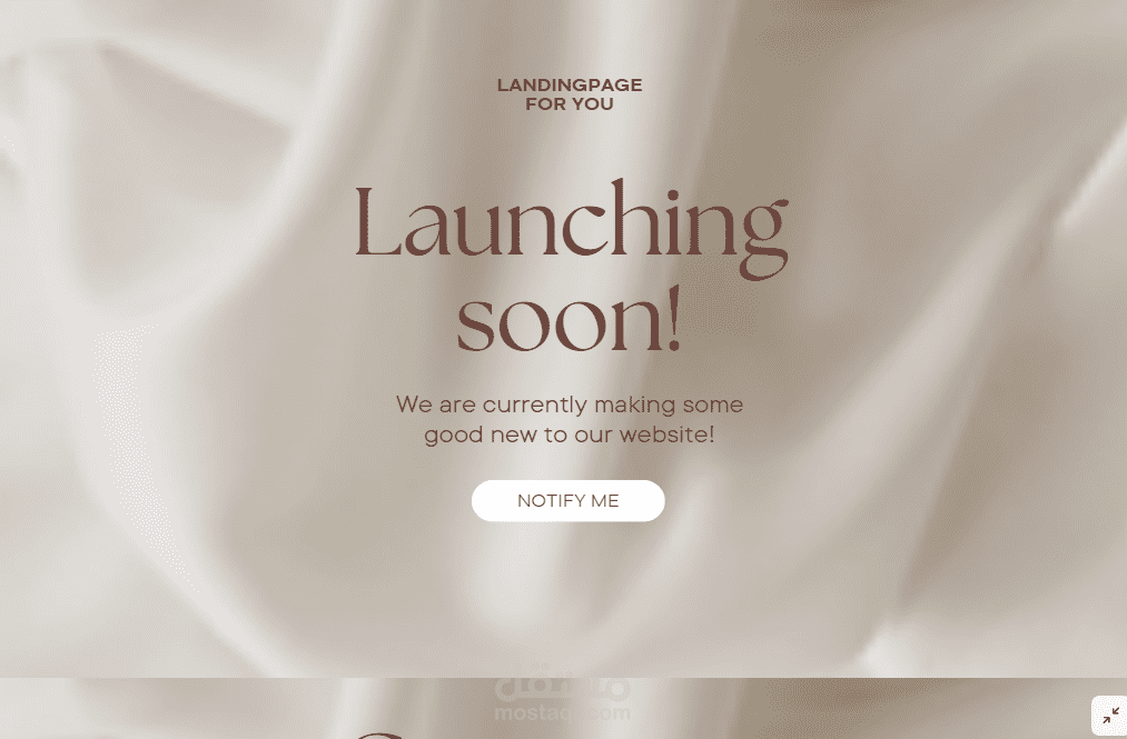 صفحه هبوط Landingpage بتصميم أنيق